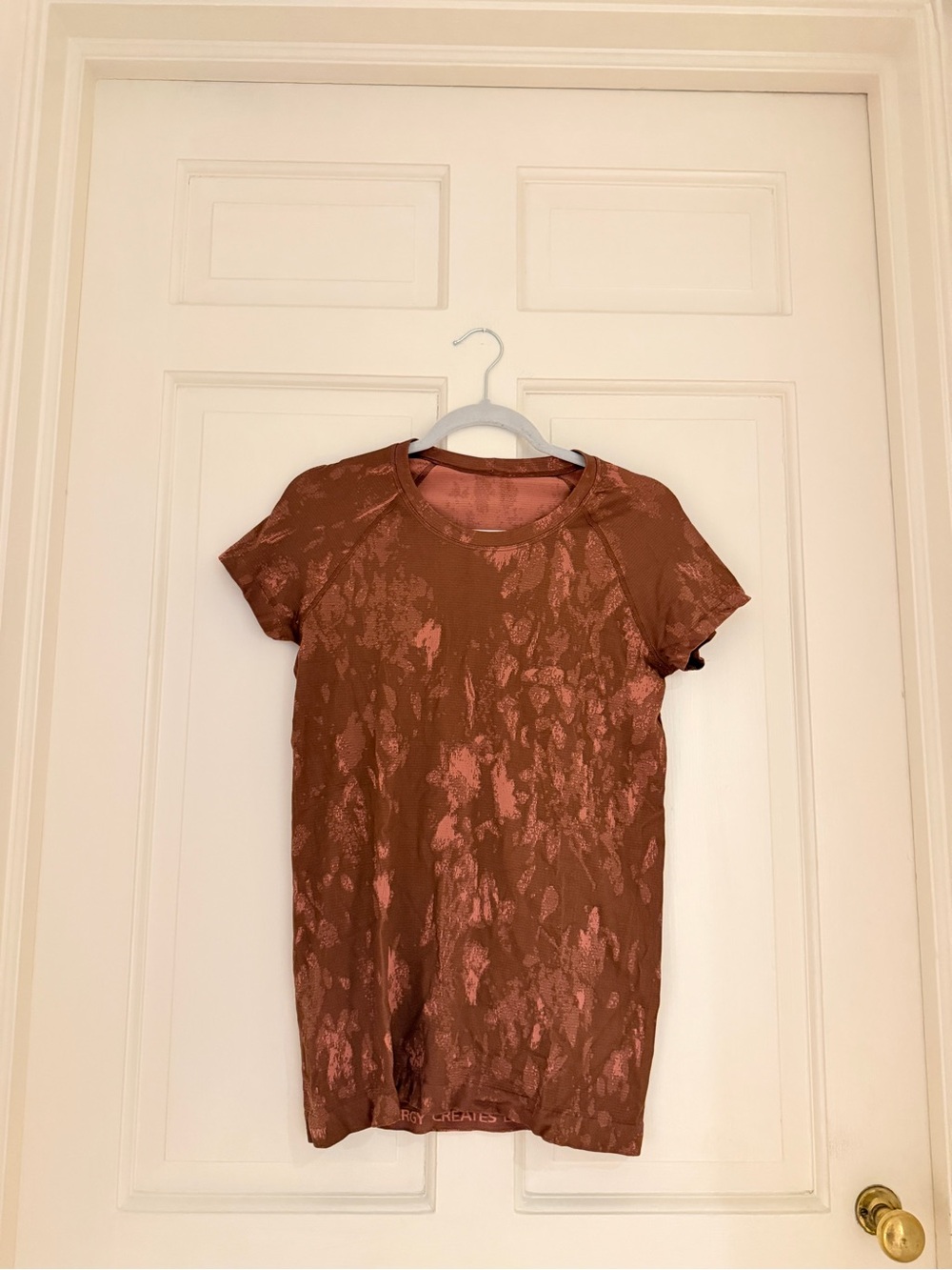lululemon athletica Rust and Pink Short-Sleeve Active Tee